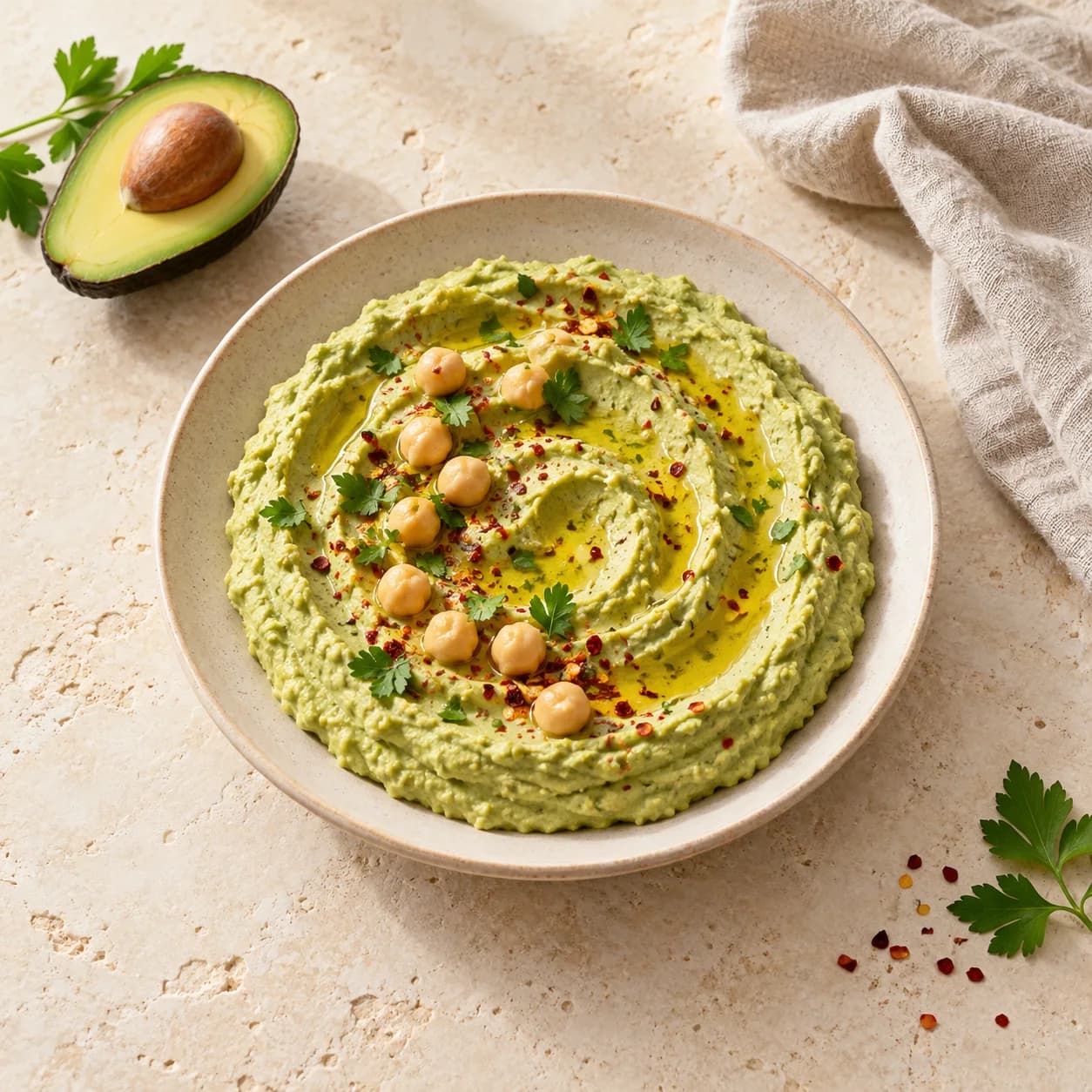 Avokadolu Humus