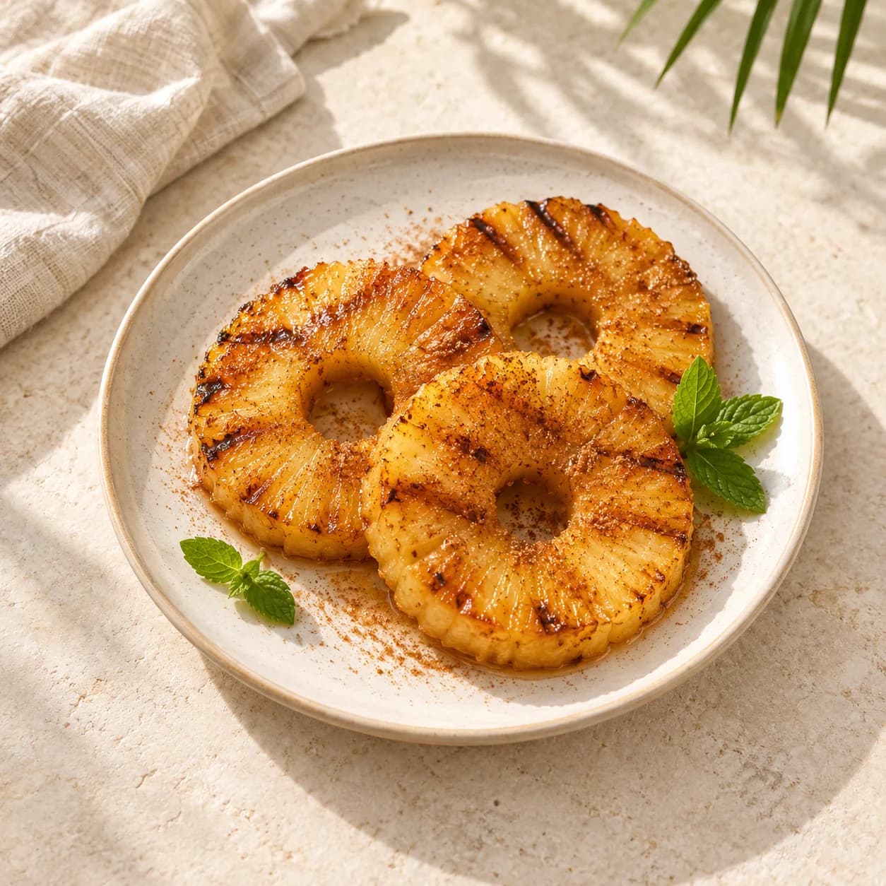 Tarçınlı Izgara Ananas